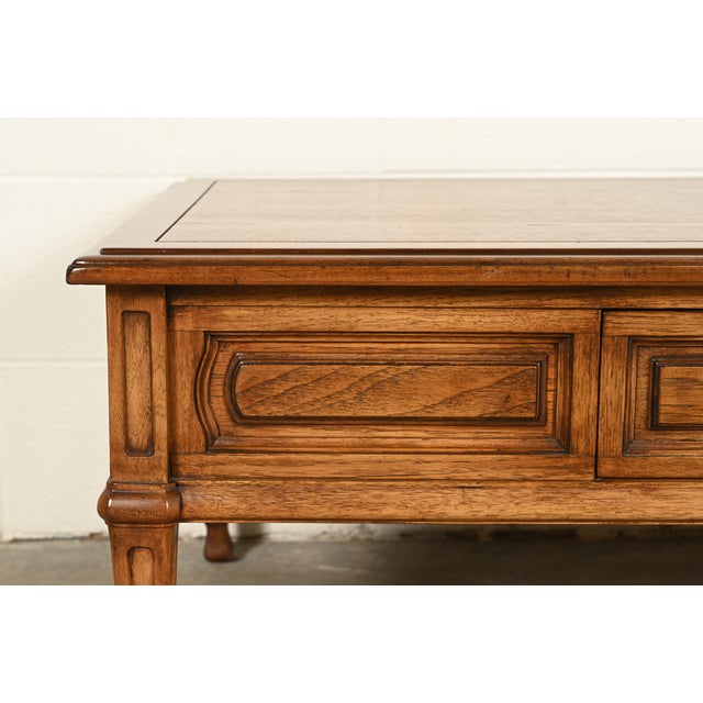 Thomasville French Regency Louis XVI Carved Pecan Wood Coffee Table or Cocktail Table, Circa 1960s For Sale - Image 12 of 17