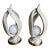 Fabulous, Large Postmodern "Flame" Sculptural Lamps - Faux Stone & Gilt - A Pair For Sale