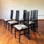 Vintage Italian Postmodern Slat Back Black Dining Chairs, Set of 6 For Sale - Image 4 of 12