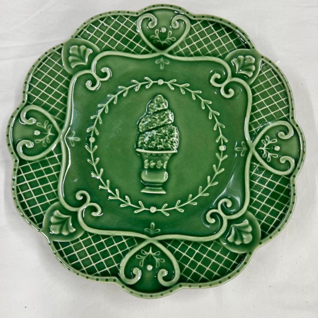 J Willfred, Portugal Green Topiary Pattern Plates - a Pair | Chairish