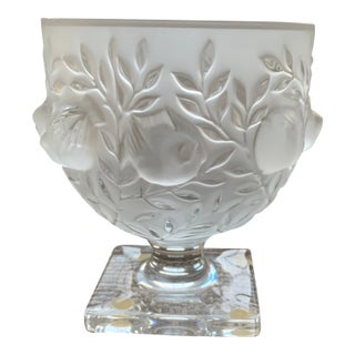 Lalique Dampierre Crystal Vase For Sale