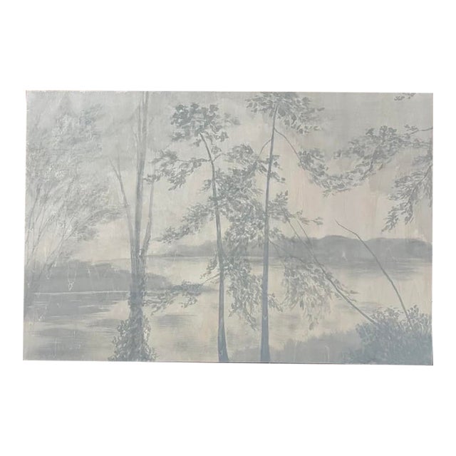 Watercolor Landscape on Wood Panel by Chelsea Fly For Sale