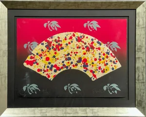 1980s Scott Sandell "Hurricane Glassing" Signed Numbered Mixed Media Art, Framed