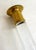 Vintage Column Candleholder in Gilded Brass and Transparent Acrylic Glass, 1970s For Sale - Image 9 of 10