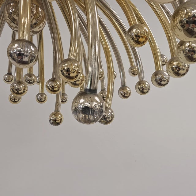 Gold Pistillino Wall Lamp by Studio Tetrarch for Valenti, 1970s For Sale - Image 8 of 13