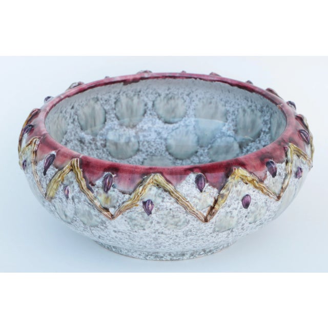 White Mid-Century Waterdrop Italian Art Pottery Bowl For Sale - Image 8 of 8