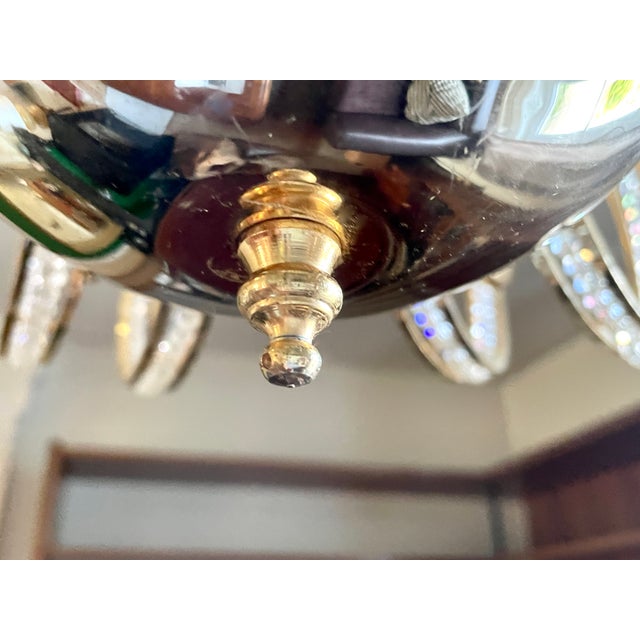 Glass Large Cage Chandelier with Eight Lights, 1970 For Sale - Image 7 of 12