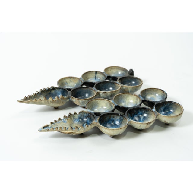 Modern Postmodern Handmade Ceramic Bowl in the Shape of a Crocodile, 1960s For Sale - Image 3 of 4