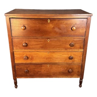 19th Century Solid Walnut Chest of Drawers For Sale