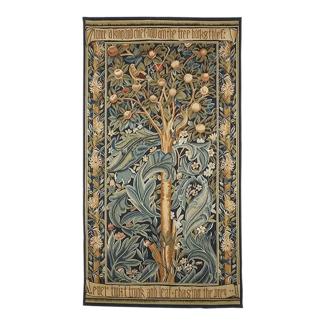 The Woodpecker Tapestry Handwoven Tapestry - Requires Rod Size 4 For Sale
