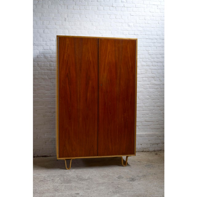 KB33 Wardrobe in Teak and Beech by Cees Braakman for Pastoe, 1950s For Sale - Image 15 of 18