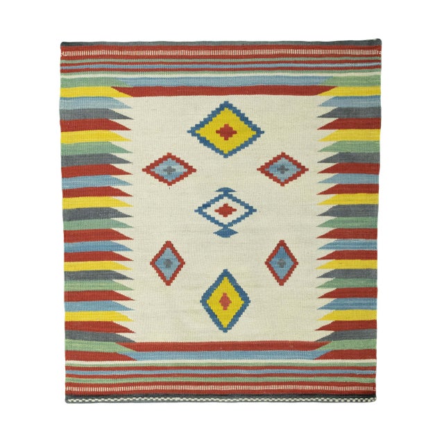 Handwoven Kilim Rug For Sale - Image 9 of 9