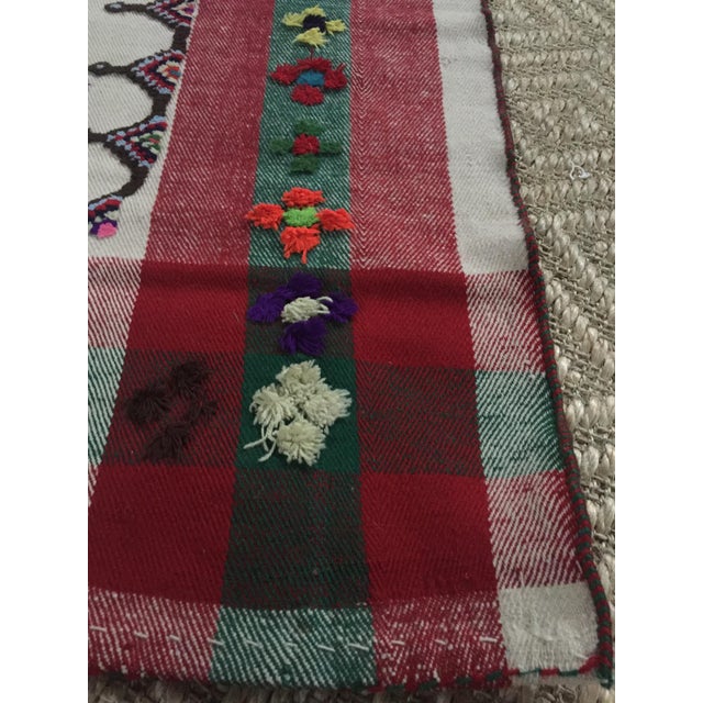 Persian 1940s Wedding Blanket Vintage Persian Qashqai For Sale - Image 3 of 13