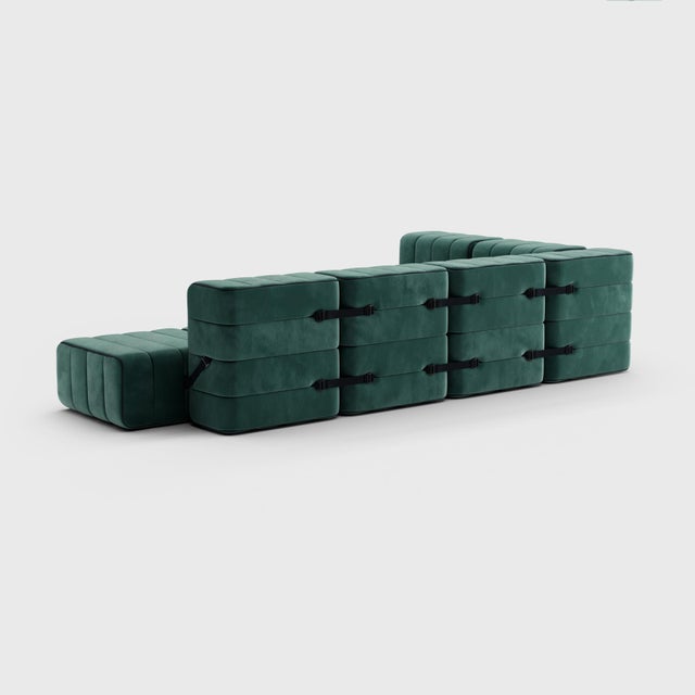 Modular Corner Sofa in Fabric by Ambivalenz, Barcelona, Set of 12 For Sale - Image 13 of 18