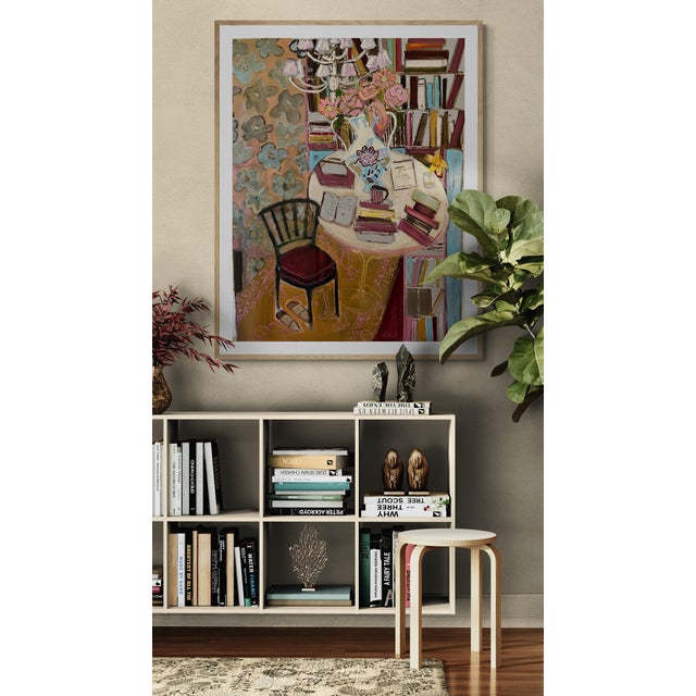 Large Painting an Original Artwork by Shann Spishak "She's Well Read Too" For Sale In Seattle - Image 6 of 8