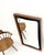 Large Oiled Walnut Frame Mid-Century Modern Wall Mirror Mint For Sale - Image 4 of 13