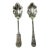 Early 20th Century Art Deco Neoclassical Boho Chic Silverplate Scalloped Fan Shell Serving Spoons - A Pair For Sale