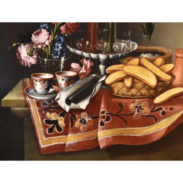 Giacomo Nani, Still Life, 1740, Oil on Canvas, Framed For Sale - Image 10 of 18