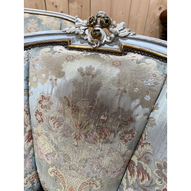 1950s Louis XV Style Living Room Set in Painted Wood, 1950s, Set of 3 For Sale - Image 5 of 11