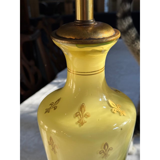 Glass French Style Frederick Cooper Hollywood Rengency Florentine Lamp Pair - Set of Two For Sale - Image 7 of 18
