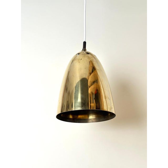 Gold Brass Church Pendant Light, 1960s For Sale - Image 8 of 14