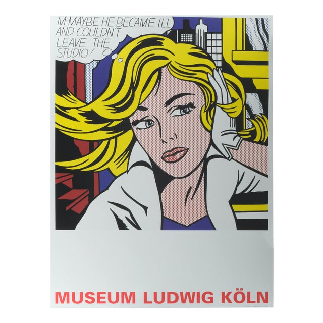 Roy Lichtenstein May Be Girl Poster For Sale