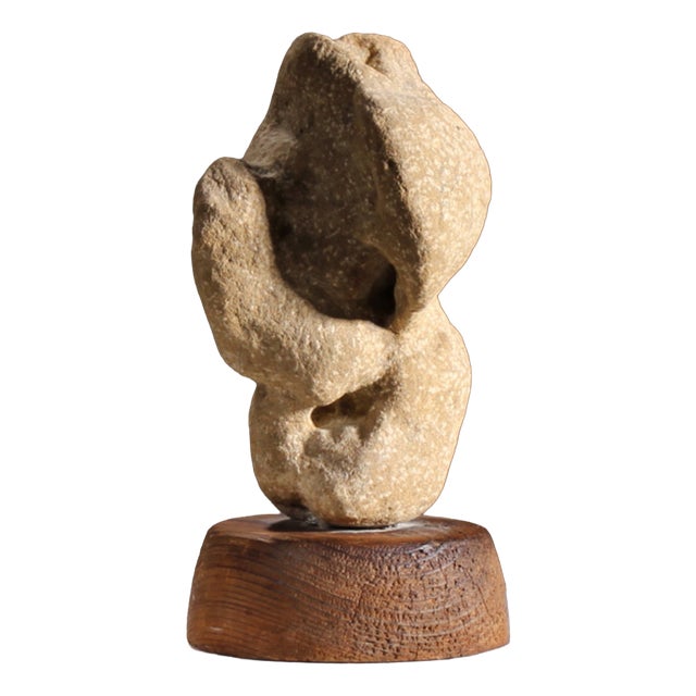 Hans-Hermann Lippold, Metamorphose, 1971, Stone on Wood Base For Sale