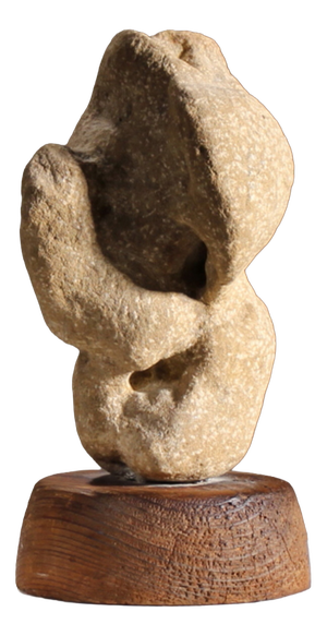 Hans-Hermann Lippold, Metamorphose, 1971, Stone on Wood Base