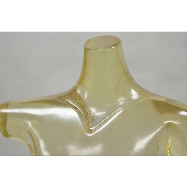 Vintage Mid Century Italian Modern Lucite Acrylic Nude Bust Modernist Sculpture For Sale - Image 12 of 18