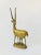 Mid-Century Modern Large Vintage Brass Gazelle With Baby For Sale - Image 3 of 11
