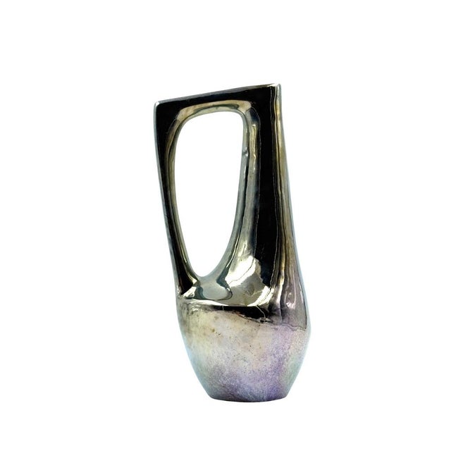 Ceramic Modern Iridescent Stoneware Vase by A. Cytère, Rambervillers, France, 1960s For Sale - Image 7 of 18