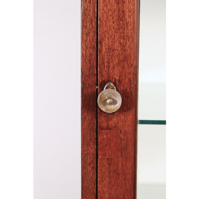 Vintage Mahogany Dark Tone Medical Display Cabinet For Sale - Image 15 of 16