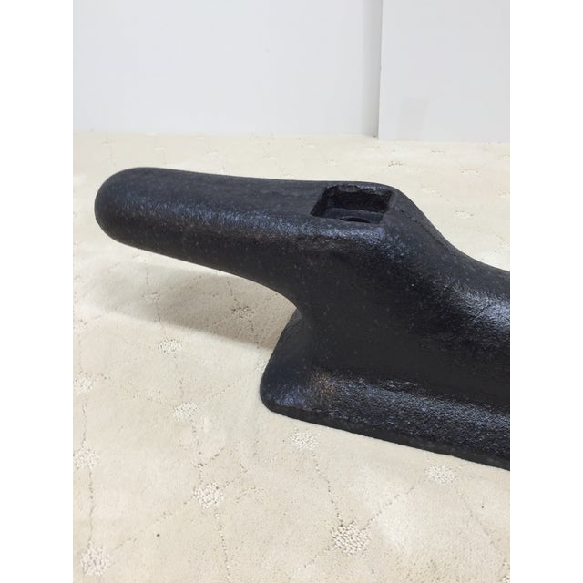 Early 20th Century Large Metal Solid Ship Docking Cleat Nautical Antique Garden Item For Sale - Image 5 of 17