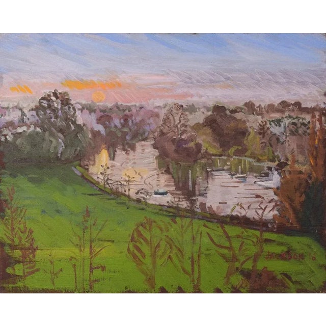 Jackson, Richmond Terrace, Winter Sunset, 2016, Oil on Board For Sale - Image 5 of 5