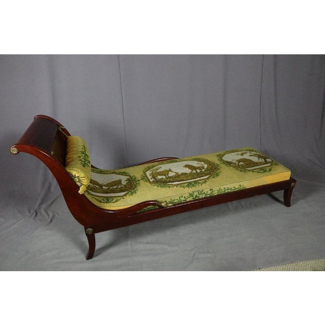 Antique Empire Style Chaise Lounge For Sale - Image 9 of 13