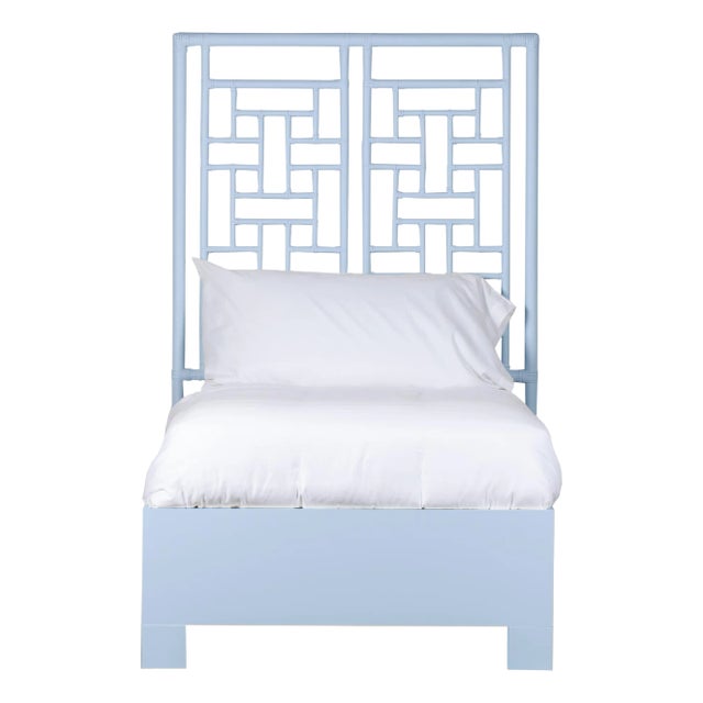 Ohana Platform Bed Twin, Light Blue For Sale