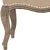 Tufted Nailhead Bench with Cabriole Legs in Wheat Beige & Pickled Oak Finish For Sale - Image 4 of 5