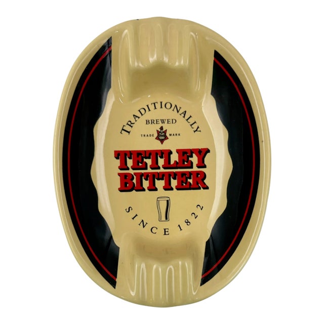 Vintage Tetley Bitter Since 1822 Ceramic Ashtray Catchall Dish For Sale