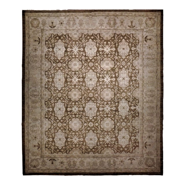 Handmade Room Size Zero Cut Pile Rug. 8'1"x 10' For Sale