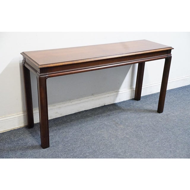 Gordons Inc. Gordon's Furniture Banded Mahogany Traditional Style 52" Accent Sofa Table For Sale - Image 4 of 9