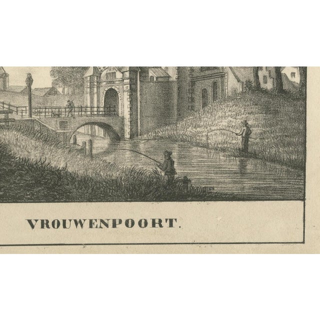 Black Jan Bulthuis, Vrouwenpoort, Leeuwarden Historic Frisian City Gate View, 1790s, Print For Sale - Image 8 of 10