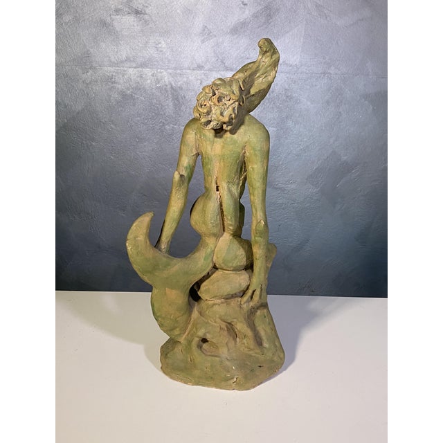 Terracotta Sculpture Ceccardi the Mermaid Metamorphosis, 1974 For Sale - Image 4 of 14