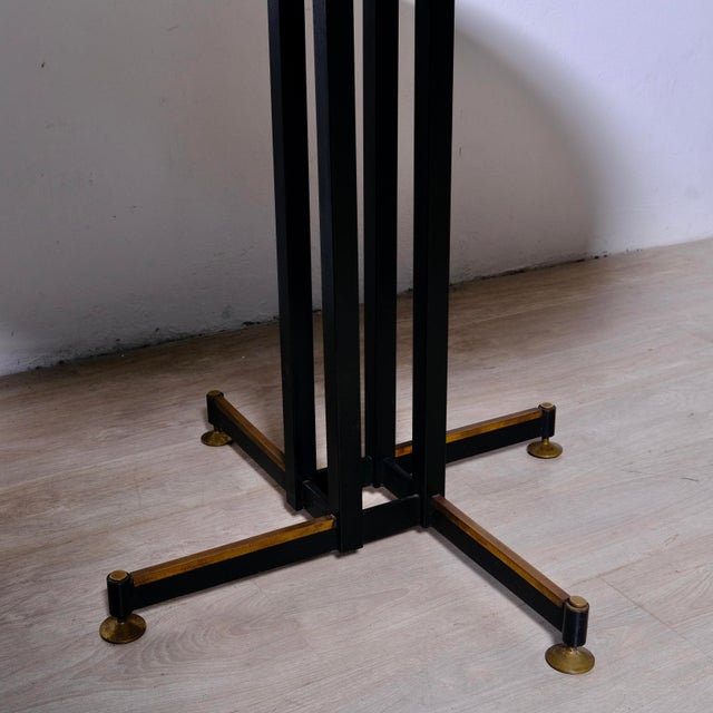 Round Table with Metal Frame and Wooden Top, 1950s For Sale - Image 18 of 18