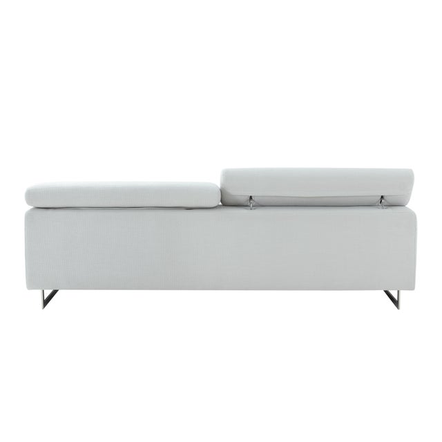 2020s Pasargad Home Serena Modern Silver Sofa With Adjustable Headrests For Sale - Image 5 of 8