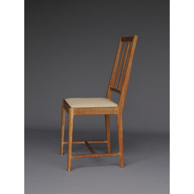 English Arts & Crafts Oak Side Chair. 1930s For Sale - Image 10 of 14