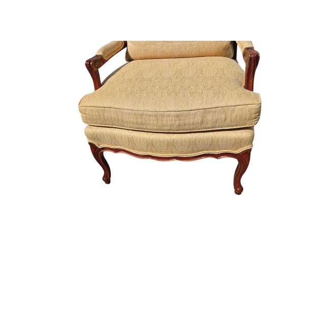 French Thomasville TRS Furniture Inc. Armchair Regency Bergere Lounge Chair Louis XV For Sale - Image 3 of 15