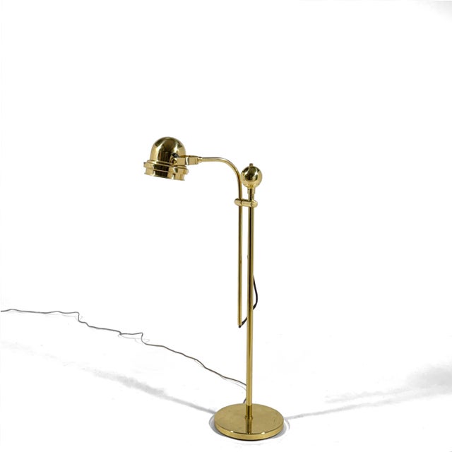 1970s Brass Pharmacy Adjustable Floor Lamp For Sale - Image 5 of 12
