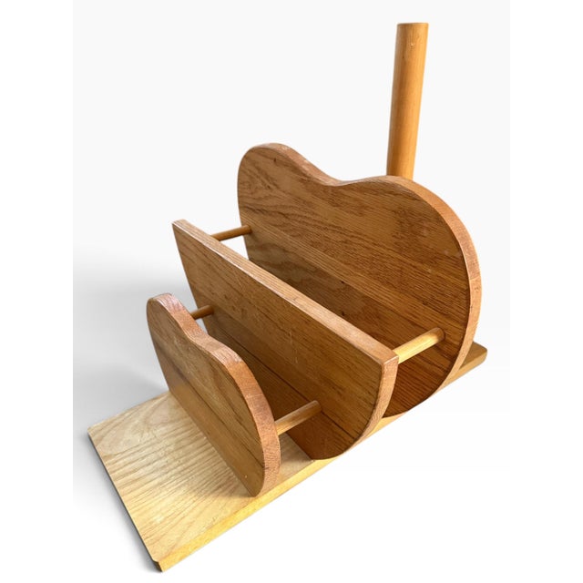 Brown Vintage Sculptural Wood Paper Towel Holder, Organic Modern, Mid-Century Style For Sale - Image 8 of 8