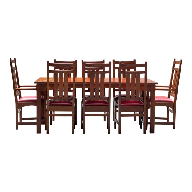 Stickley Harvey Ellis Dining Set With Inlay Chairish