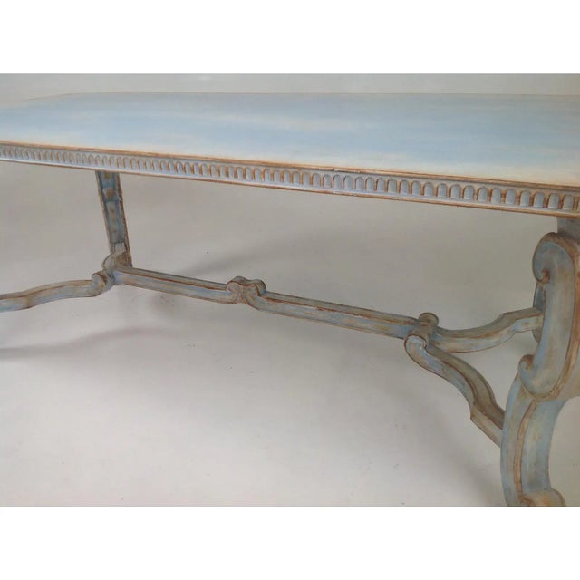 Custom Shabby Chic Dining Table With Custom Finish For Sale In San Diego - Image 6 of 6
